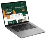 Moderne Website auf Laptop